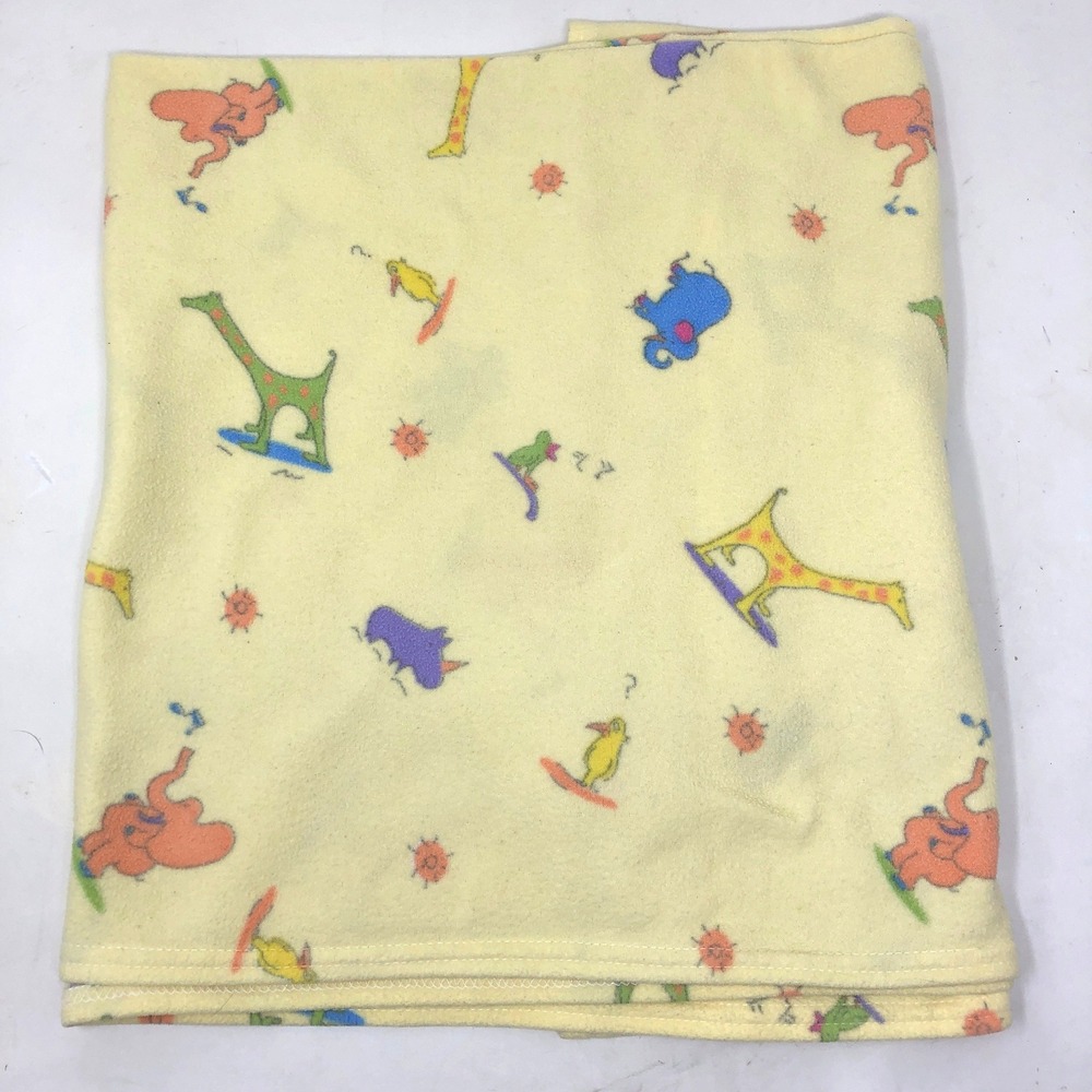 Carters John Lennon Baby Real Love Animals Fleece Baby Blanket Yellow Lovey